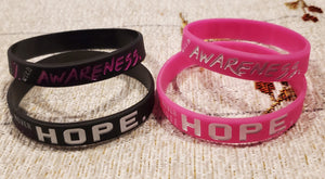 HOPE - Silicone Breast Cancer Aware Bracelet
