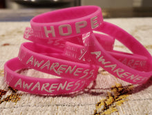 Load image into Gallery viewer, HOPE - Silicone Breast Cancer Aware Bracelet